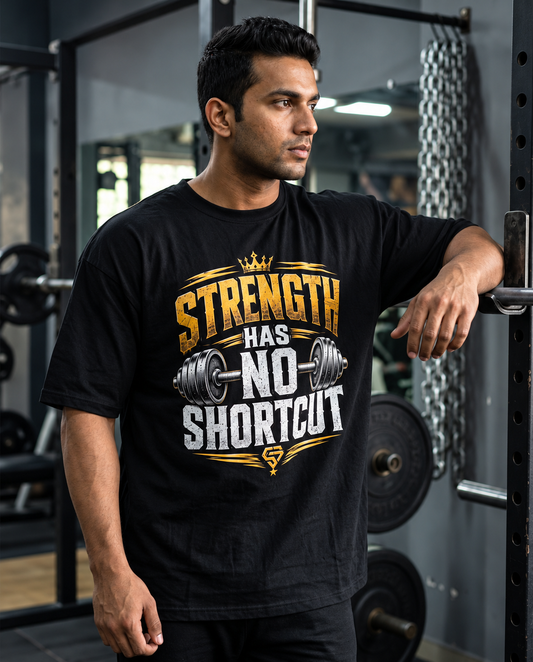 Unisex Oversized Classic T-Shirt | Strength Has No Shortcut