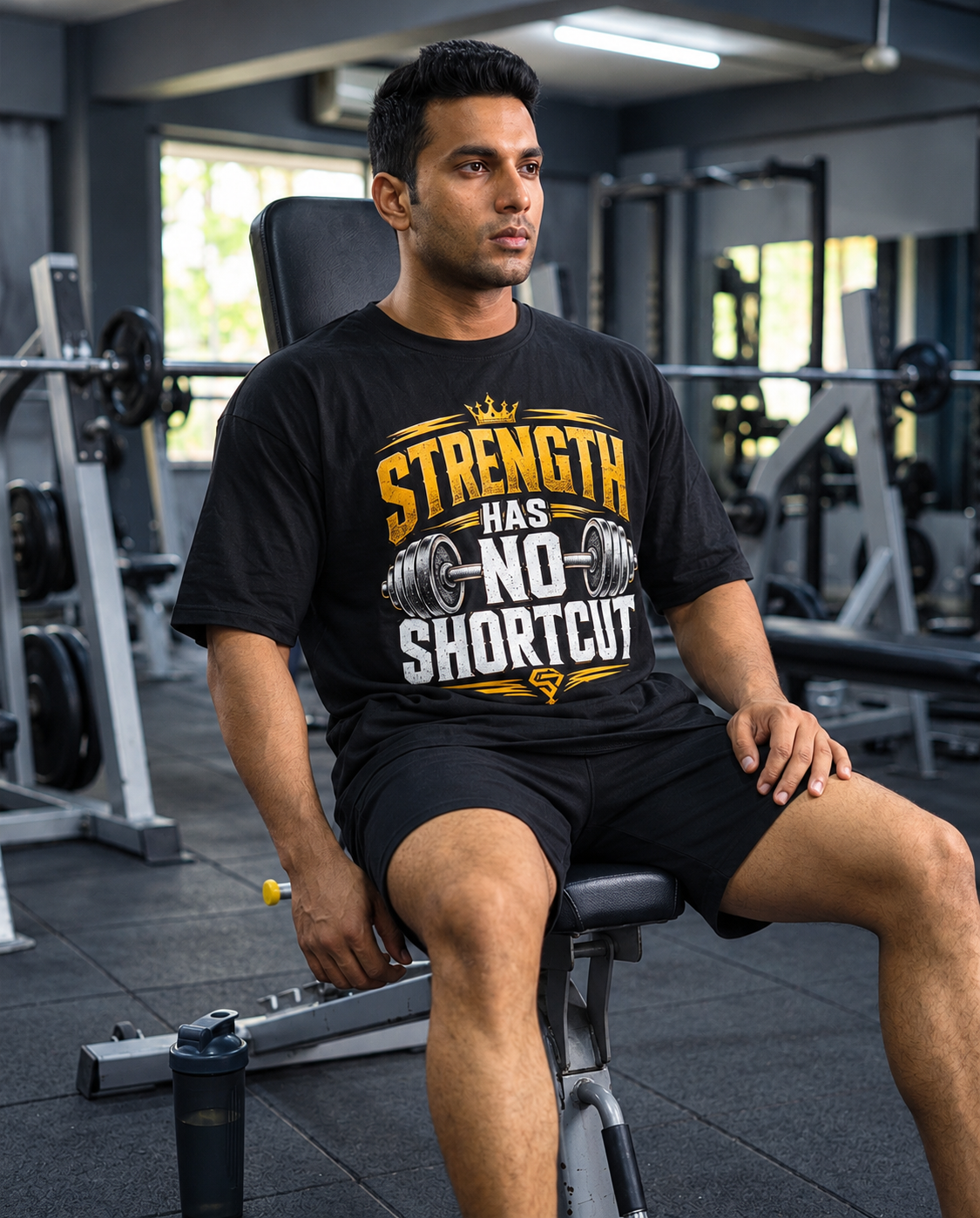 Unisex Oversized Classic T-Shirt | Strength Has No Shortcut