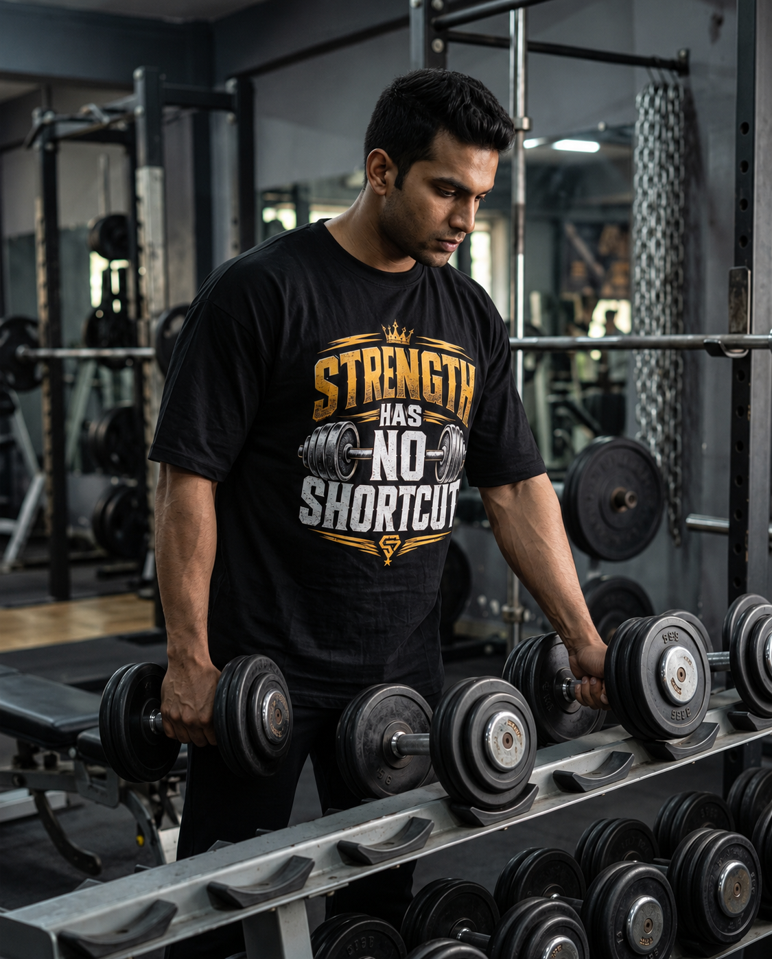 Unisex Oversized Classic T-Shirt | Strength Has No Shortcut